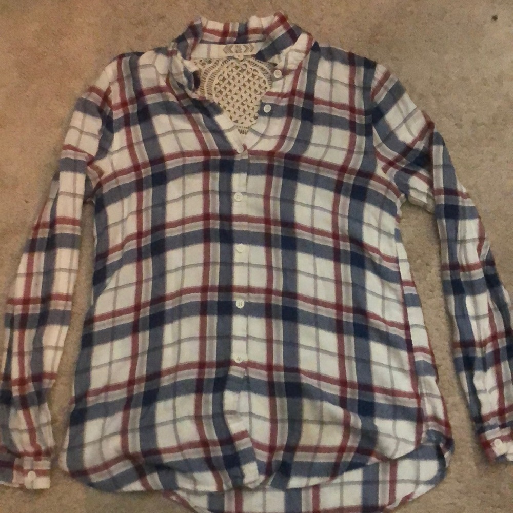Lace Back Flannel